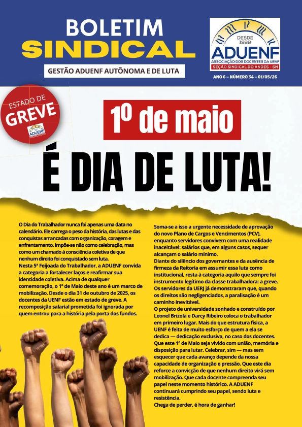 Boletim Sindical 34 - Dia dos Trabalhadores 2026