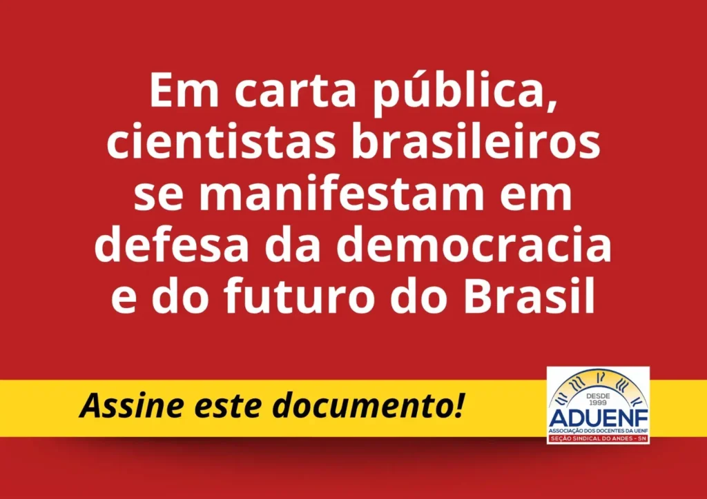 Carta de cientistas brasileiros em razão do segundo turno das eleições presidenciais 2026